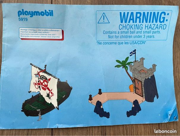 Playmobil 5919 - La Chaloupe Des Pirates Et La Tour De Guet - Neuf