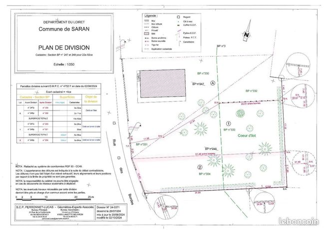 Terrain 1243 m² Saran