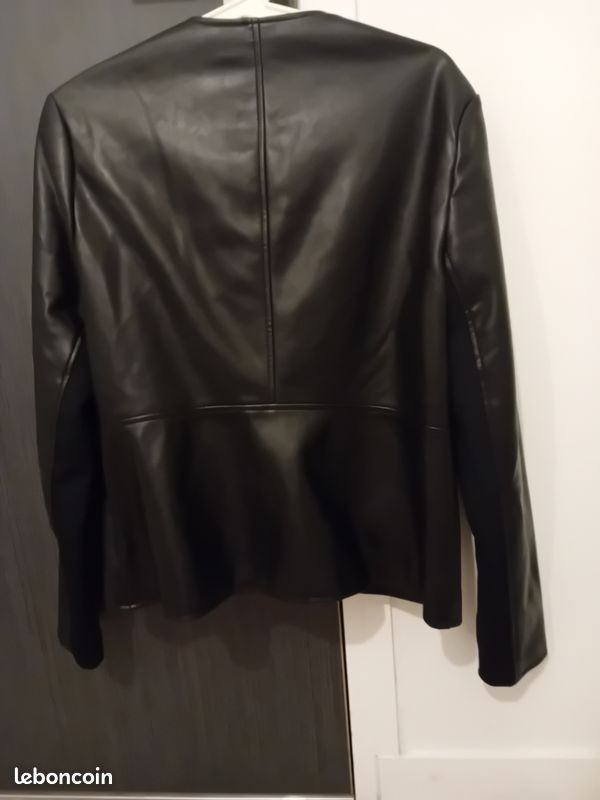 Veste similicuir noir (image 4)