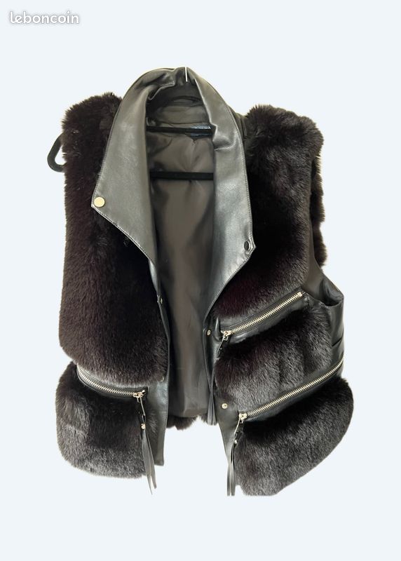 Blouson sans manche fausse fourrure T.M (image 1)
