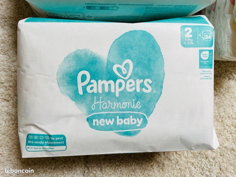 Couches Pampers Harmonie taille 2 (image 2)