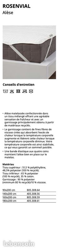 Lit complet IKEA 180 x 200 - Comme neuf (image 14)
