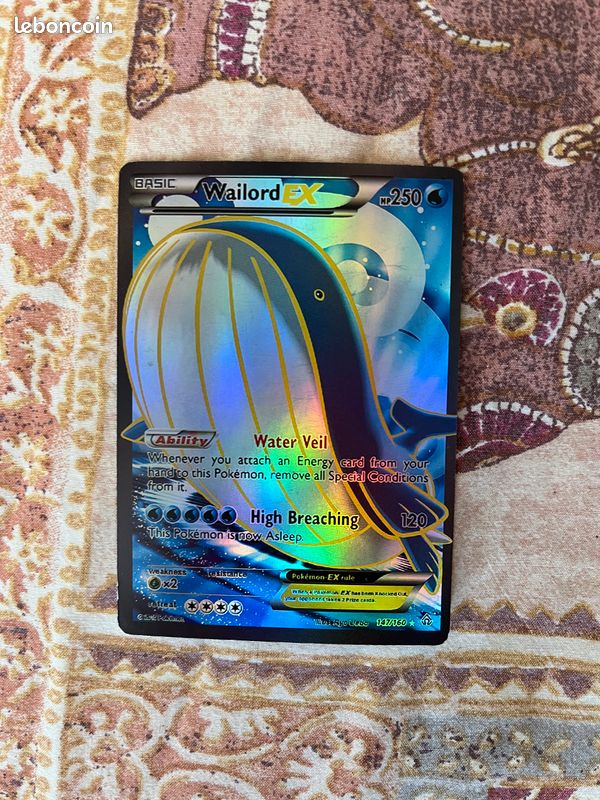 wailord ex pokemon card value Pokemon - Wailord-EX (147/160) - XY Primal Clash main image 1