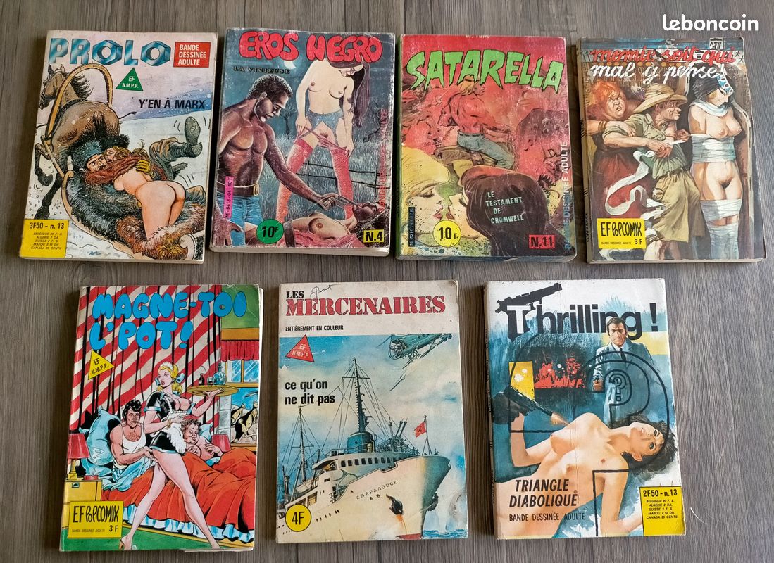 Lot 7 bd PROLO 13.MERCENAIRES 8.THRILLING 13 EF POPCOMIX 25.17.SATARELLA 11  EROS NEGRO 4 ELVIFRANCE - Livres