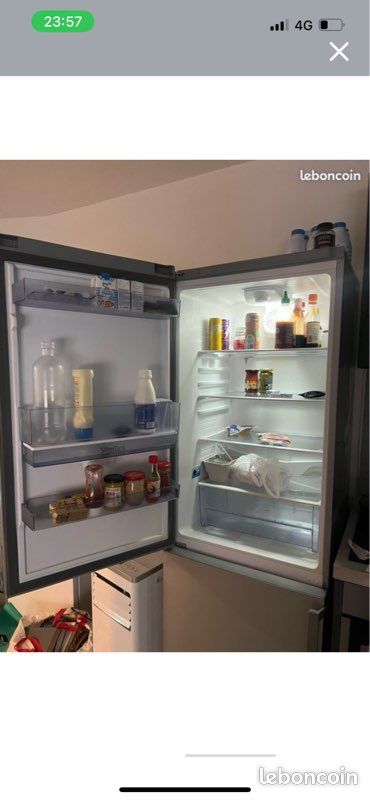 Frigo Américain Beko RCNE560K40DSN – Gris, Distribution D’eau, Classe E (occasion)