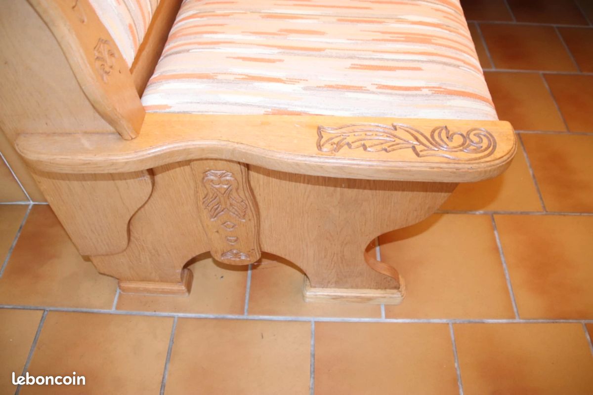 Vends banc de cuisine angle droit coin repas + table + 2 chaises (image 4)