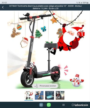 520€ sur Trottinette électrique pliable Hitway 10 pouces - 800w