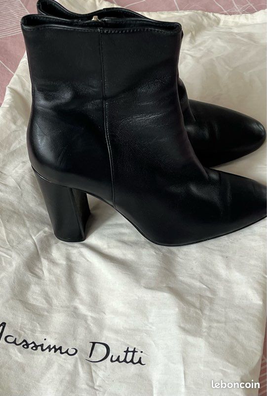 Bottines Noires Massimo Dutti (image 1)