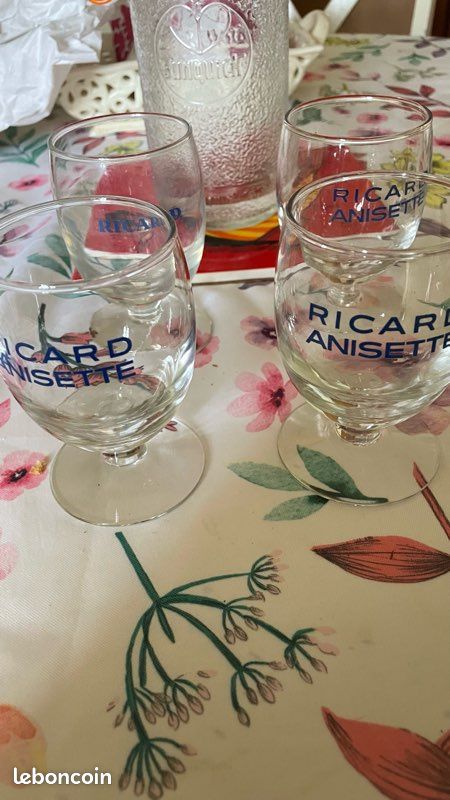 Lot de 4 verres ballon Ricard bleu (image 1)
