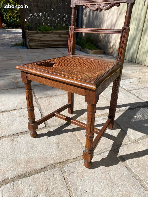 Chaise cannée vintage - Bois (image 6)
