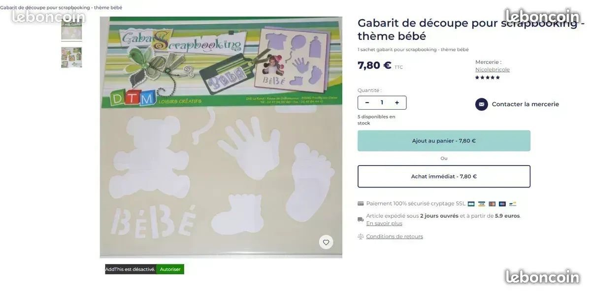 Scrapbooking. Lot de 4 gabarits neufs de découpe (image 3)