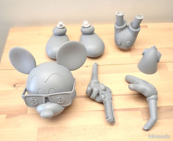 Statue Mickey Mouse Badass 50 Cm – Kit à Peindre – Plastique France