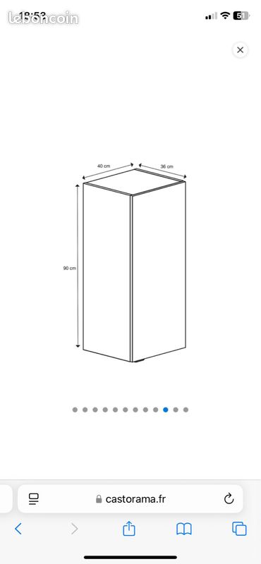 Armoire / colonne salle de bain gris imandra (image 5)