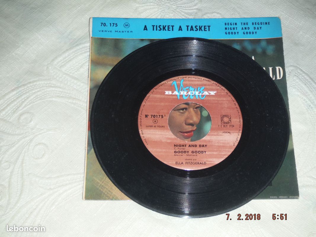 ELLA FITZGERALD "A tisket a tasket" - vinyle 45 T. - 1960 (image 3)
