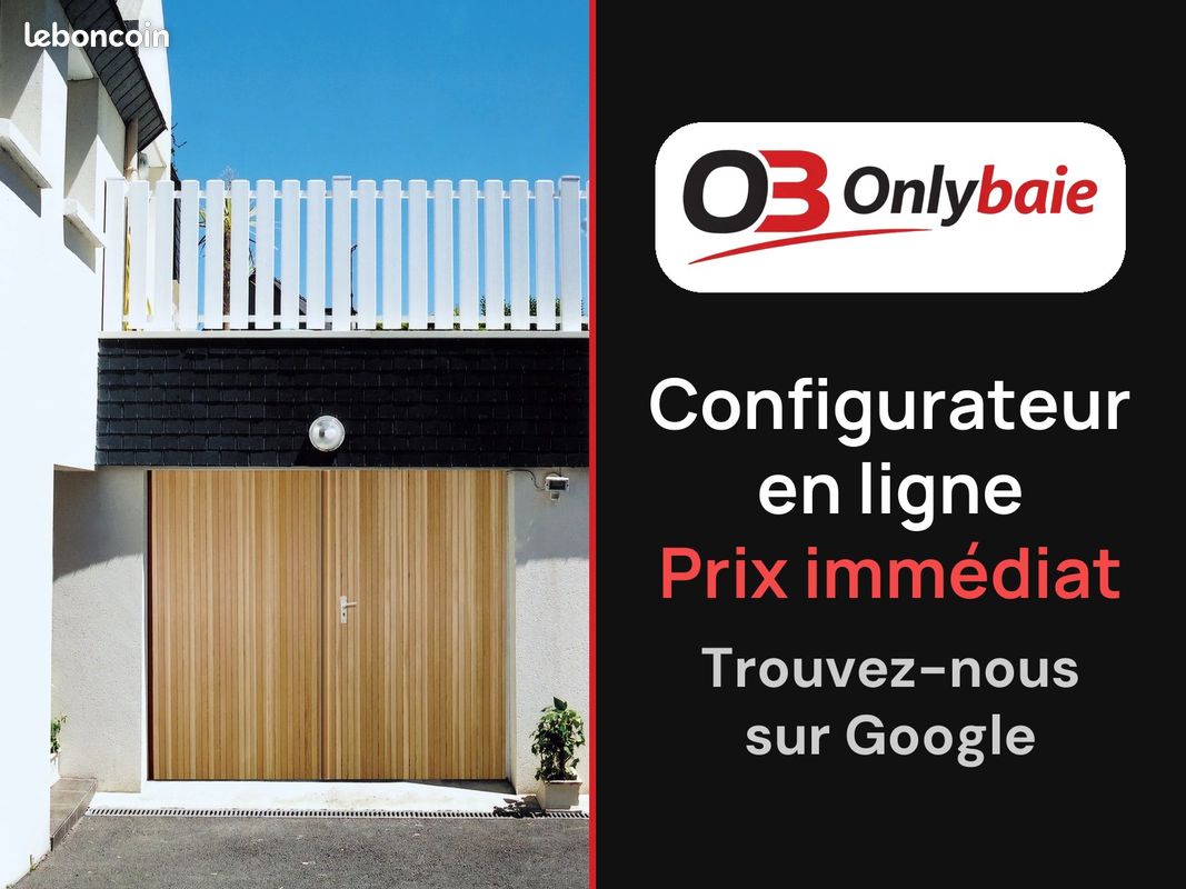 Porte de garage battante aluminium (image 1)