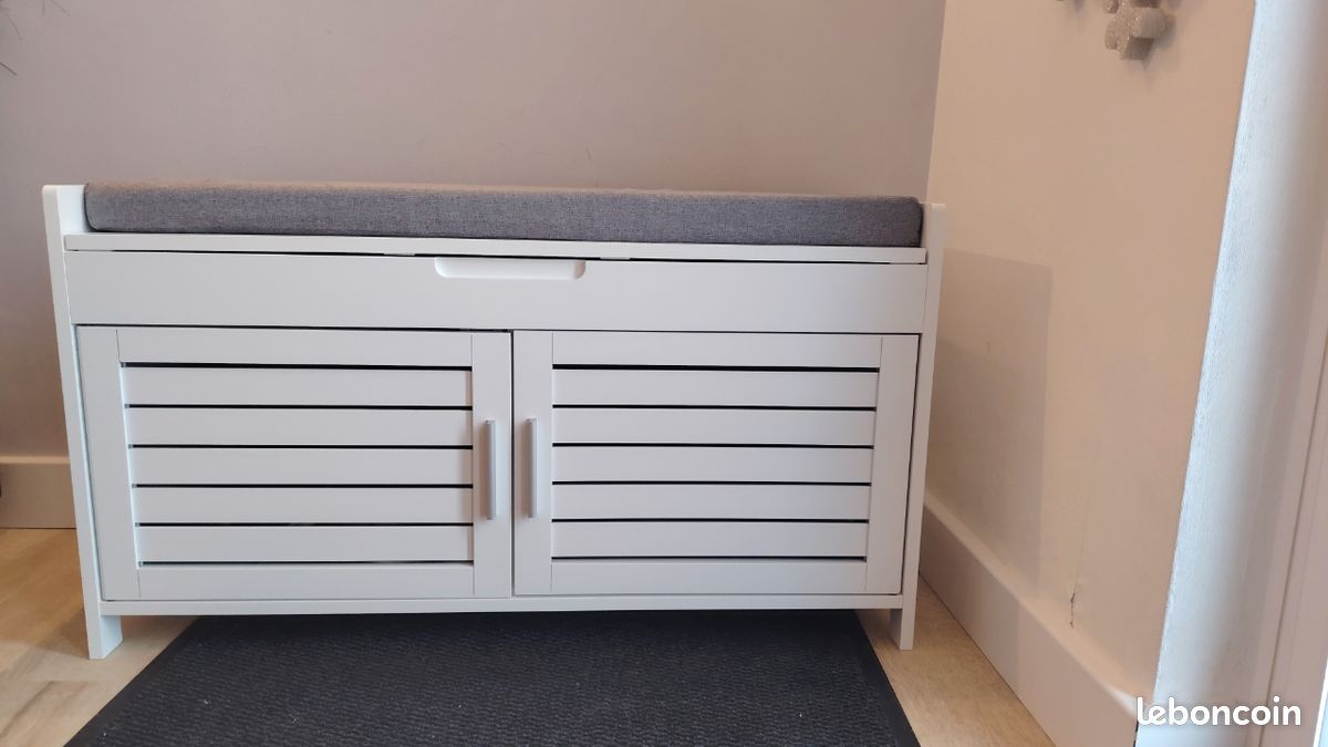 Meuble à chaussures avec banc (image 1)