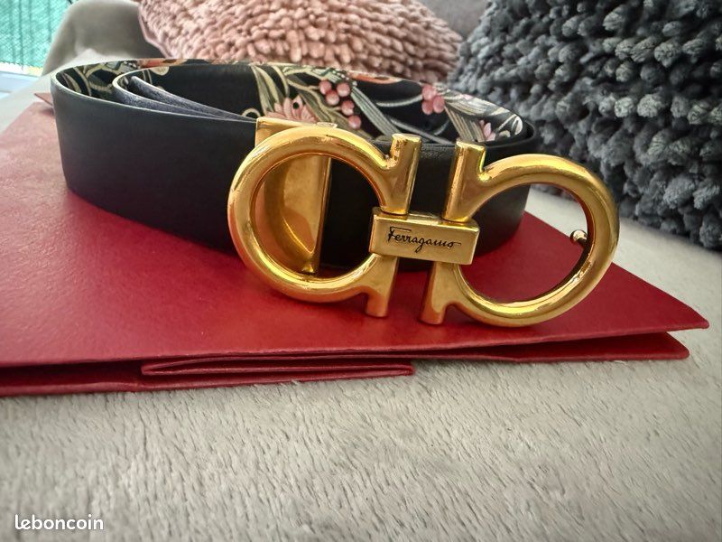 Ceinture Ferragamo Rouge Salvatore Ferragamo Réversible