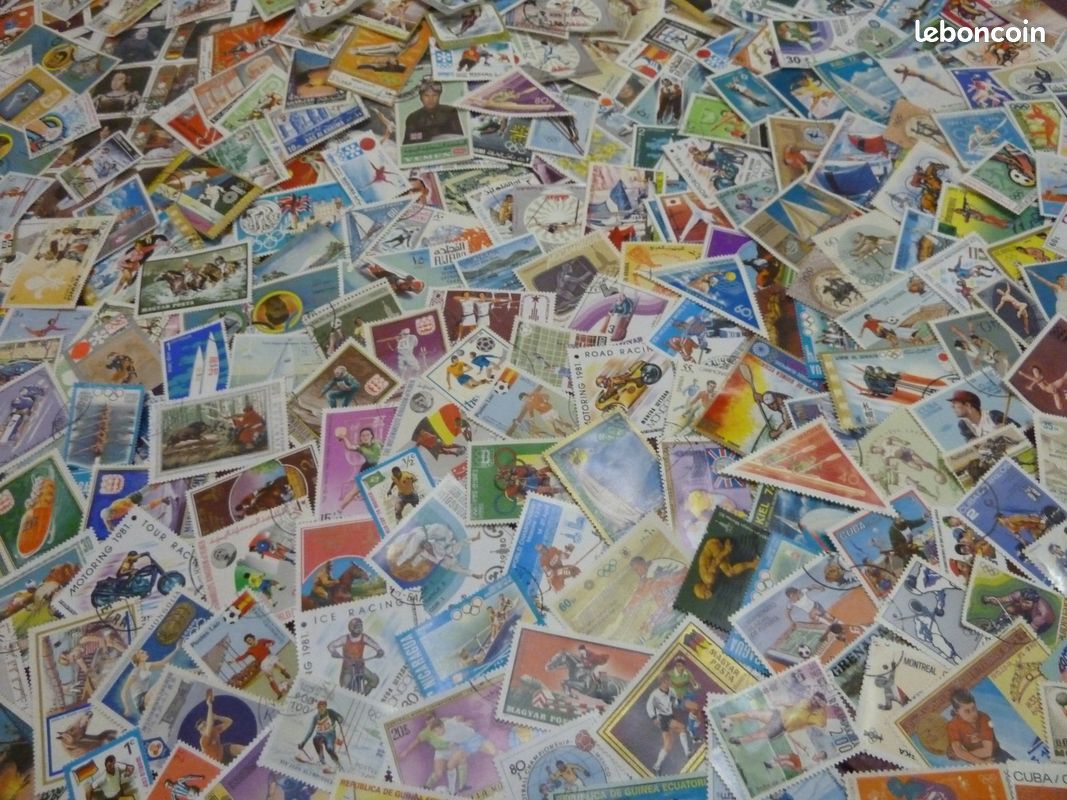 (ATO) SPORT. GROSSE COLLECTION de plus de 2000 TIMBRES TOUS DIFFÉRENTS, en provenance de nombreux pays (image 3)