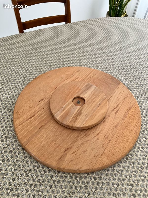 Plateau De Service 70x70 Cm Bois De Teck Massif - Brun Naturel Avec Poignées Et Bords Relevés