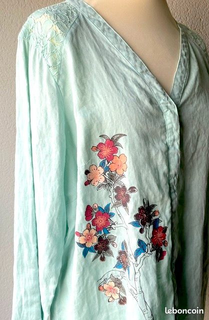 Chemisier Taille 46 - 48 XXL marque Julie Guerlande comme neuf (image 5)