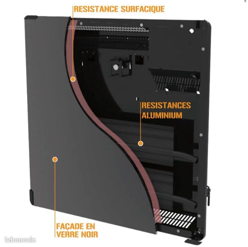 Radiateur électrique verre 1500W steiner neuf vendu avec facture garantie (image 3)
