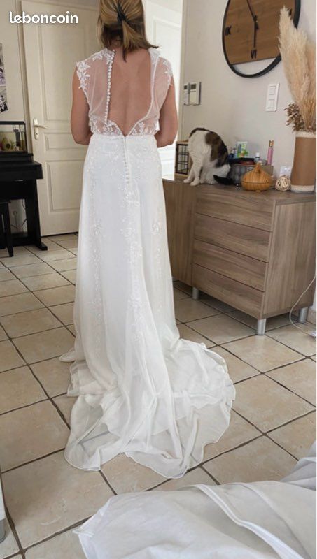Robe de mariée ivoire satinée (image 5)