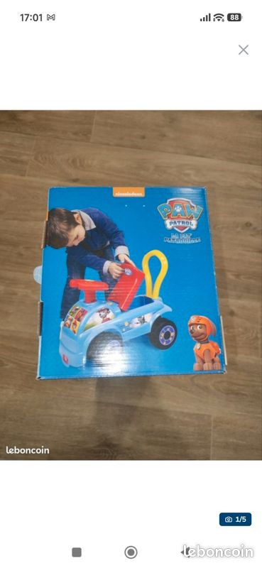 Porteur voiture enfants Patpatrouille (image 1)