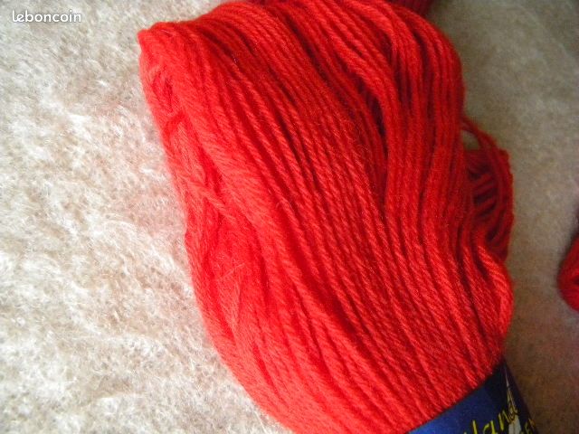 Laine à tericoter 5 écheveaux de 100g shetland rouge (image 3)