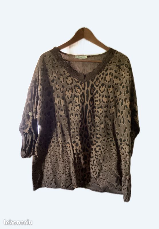 Blouse manches 3/4 imprimé Léopard (image 1)