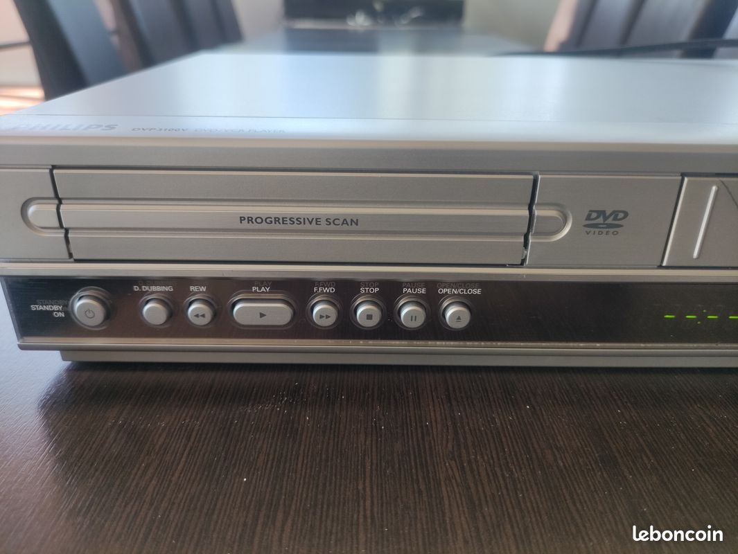 Magnétoscope Philips VR550/39 Argenté, Turbo Drive, Vintage Et Fonctionnel