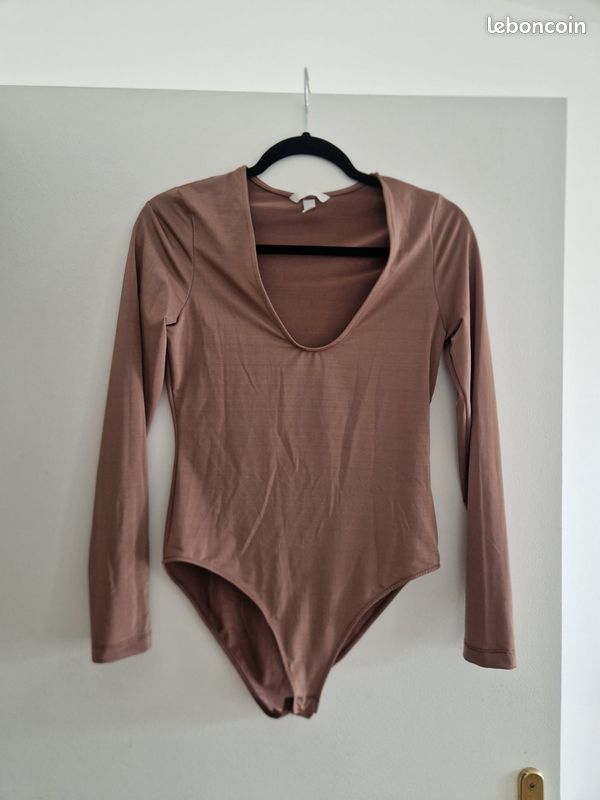 Body à manches longues H&M S 36 décolleté en V (image 1)