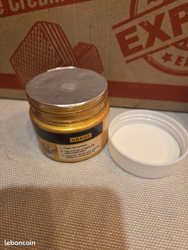 Peinture acrylique métallique dorée Vgseba (100 ml) Neuve (image 5)