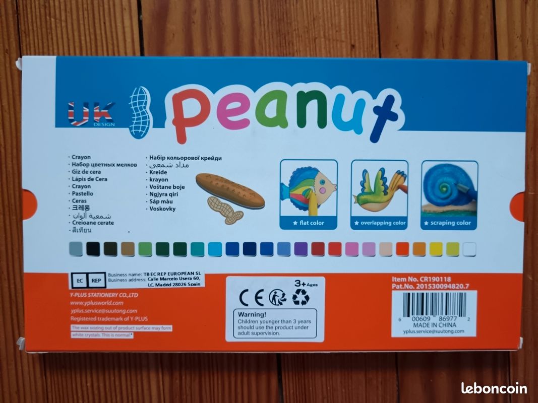 Boîte De 24 Crayons En Forme De Cacahuètes Géantes Pour Les Tout-Petits - Non Toxiques, Lavables
