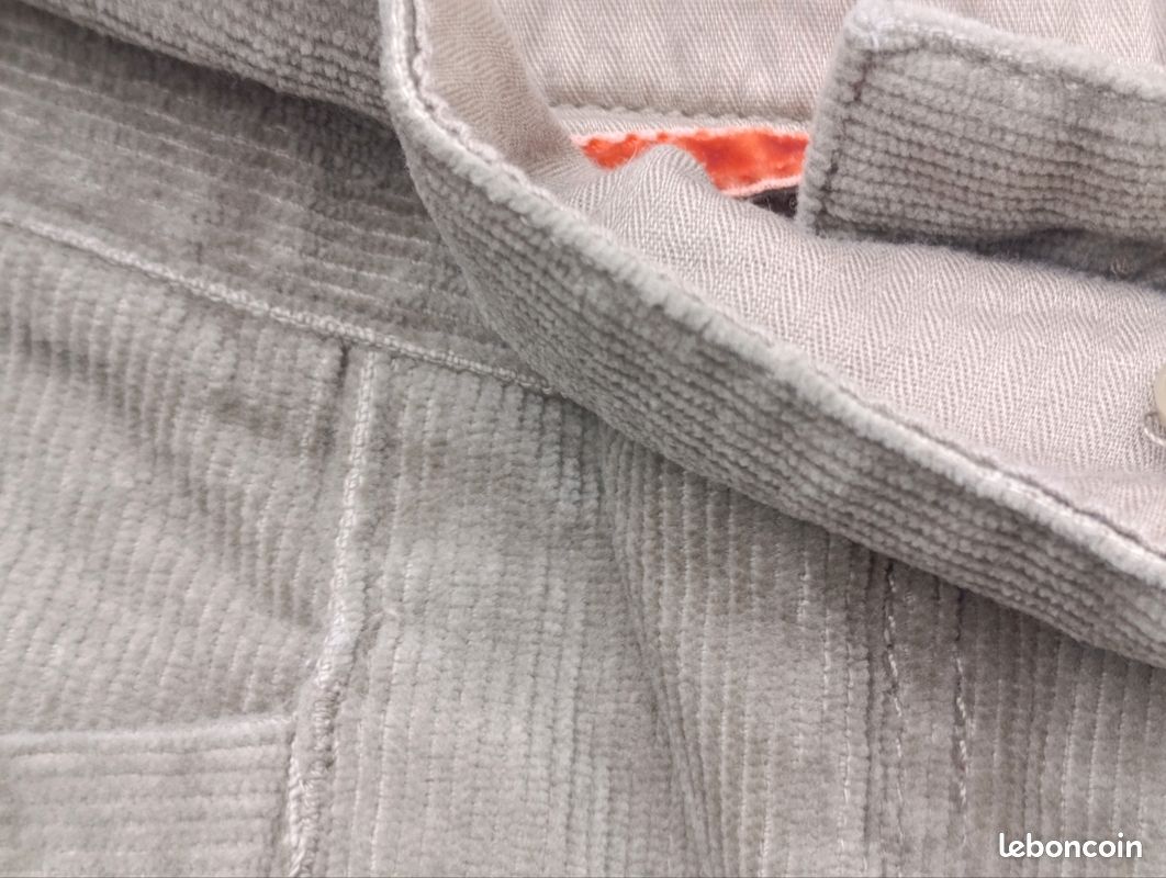 Pantalon droit en velours côtelé Aigle – Couleur Grège / Beige Taupe (image 5)