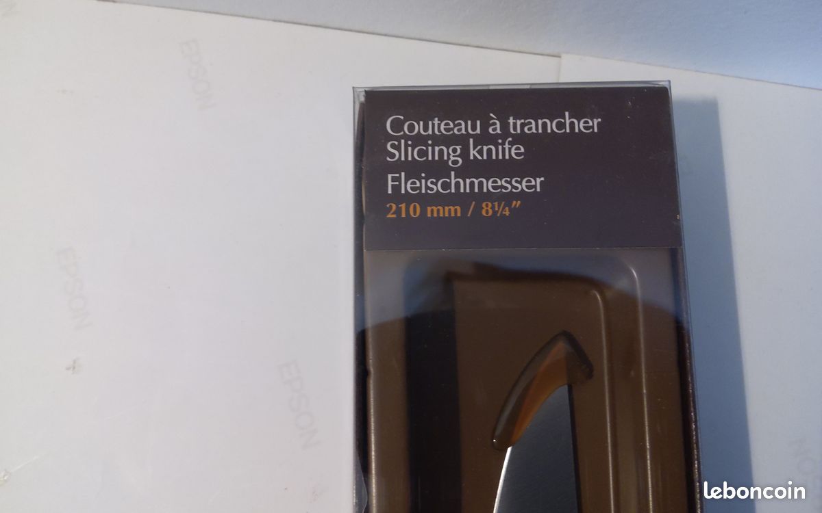 Couteau à Trancher Fontignac NEUF - Acier Inoxydable - Pour Viandes Et Découpes Précises