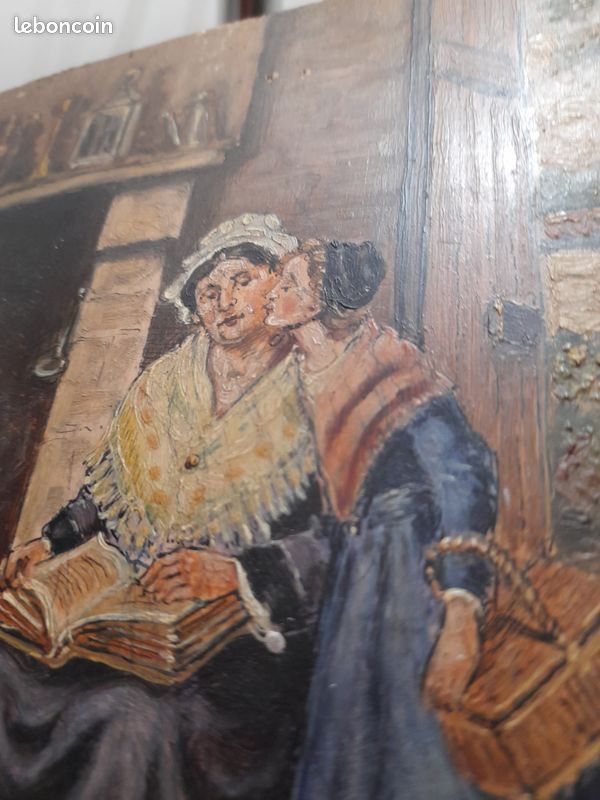 Peinture sur panneau d' après LEON CAILLE (image 2)
