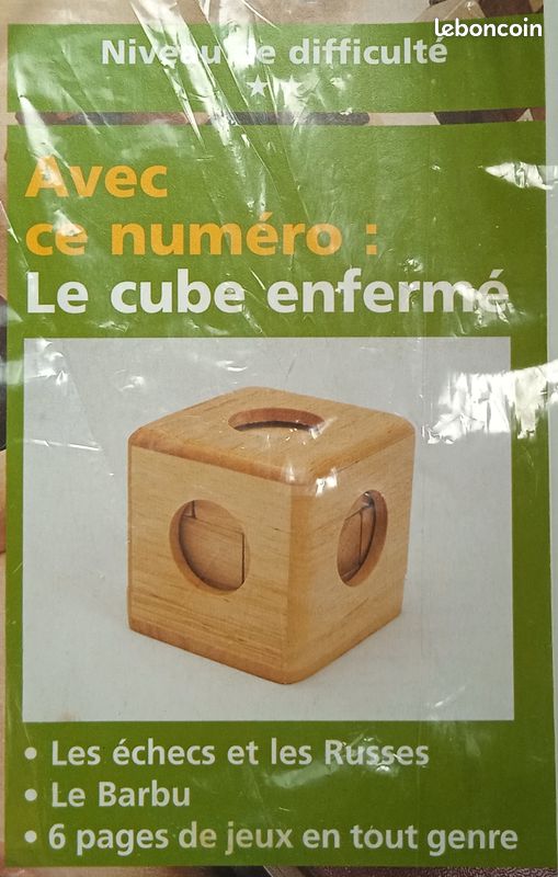 Casse-tête neuf sous blister numéro 34 de Hachette collection : Le cube enfermé (image 1)
