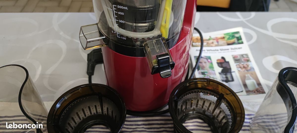Extracteur de Jus BioChef Atlas Whole Slow Juicer rouge (image 9)