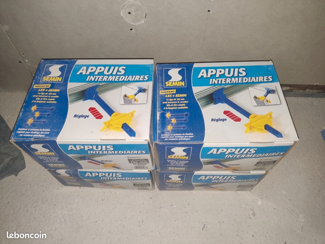 Lot de 200 appuis intermédiaires SEMIN 120 mm – 4 boîtes (image 3)