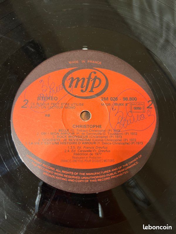 Vinyle Christophe (image 4)