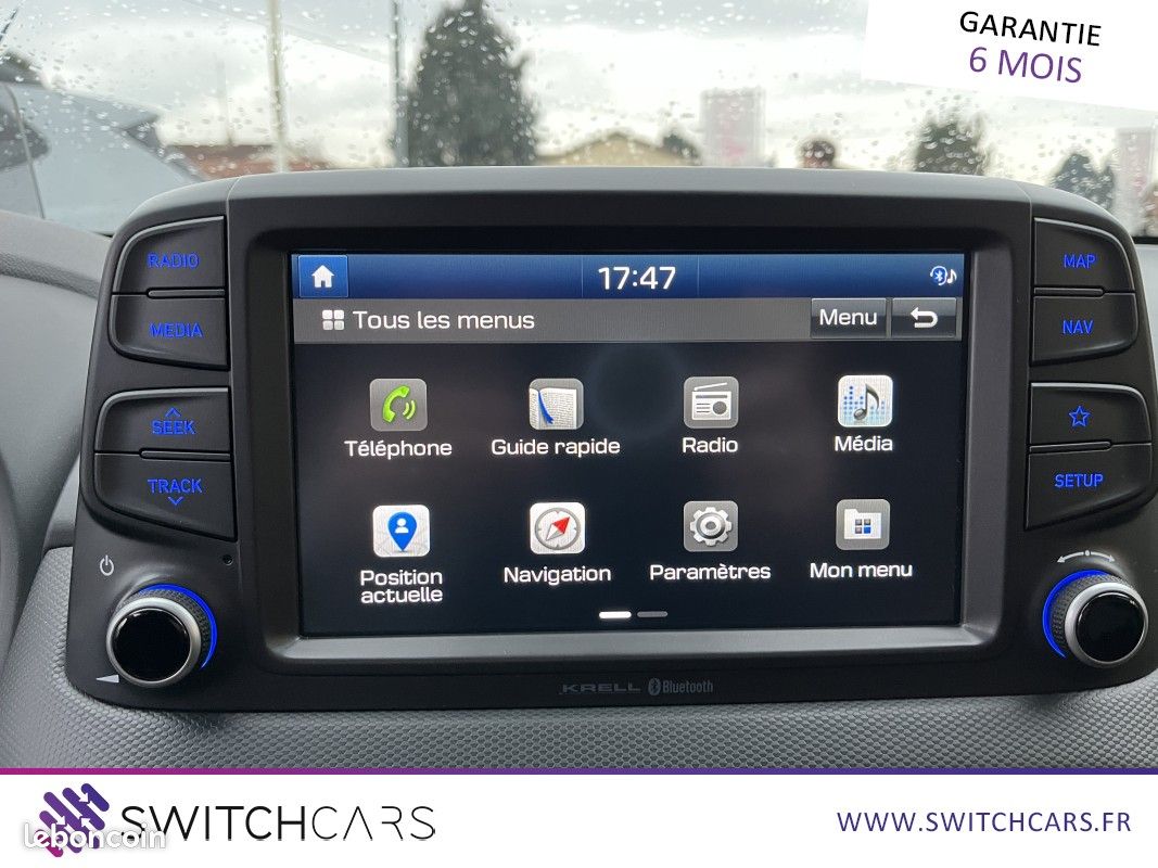 Hyundai Kona 1.0 T-GDi 120cv EDITION * CARPLAY CLIM AUTO CAMERA DE RECUL PACK SON (image 15)