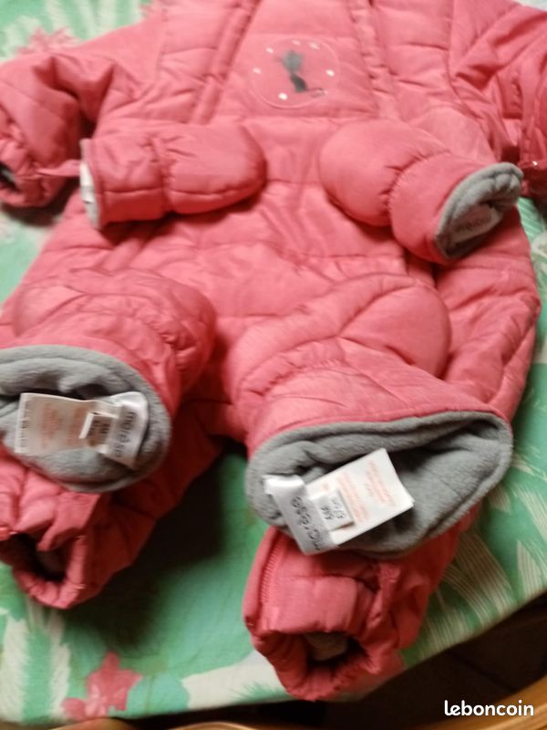 Doudoune bébé 6mois rose (image 5)