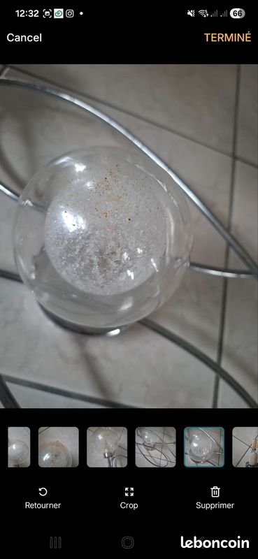 Lot 3 plafonniers luminaires boule verre (image 8)