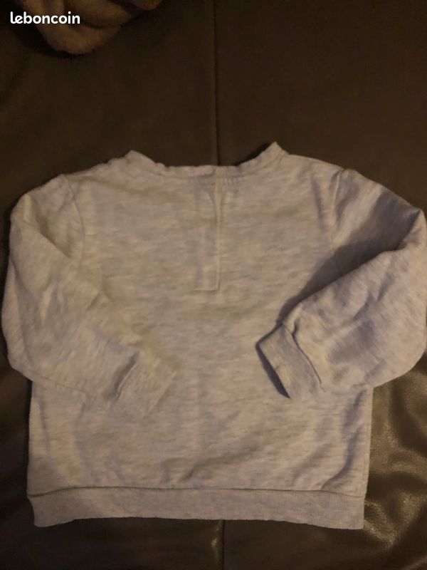 Pull gris licorne fille Tex (image 6)