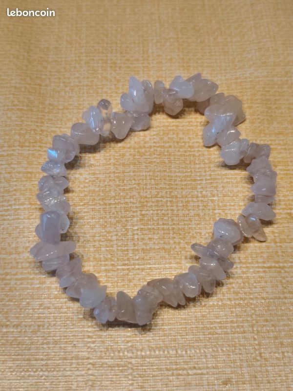 Bracelet en pierres naturelles – quartz rose (image 1)