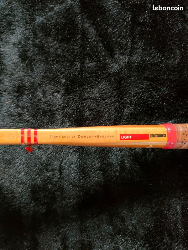 Raquette De Tennis Dunlop En Bois Vintage, Avec Presse à Cordes, Collection