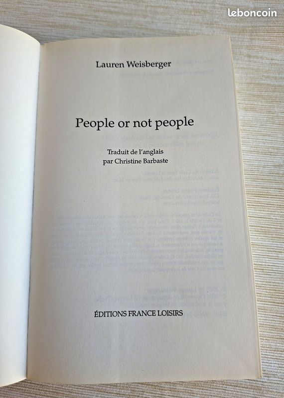 Livre "People or not People" de Lauren WEISBERGER (image 6)