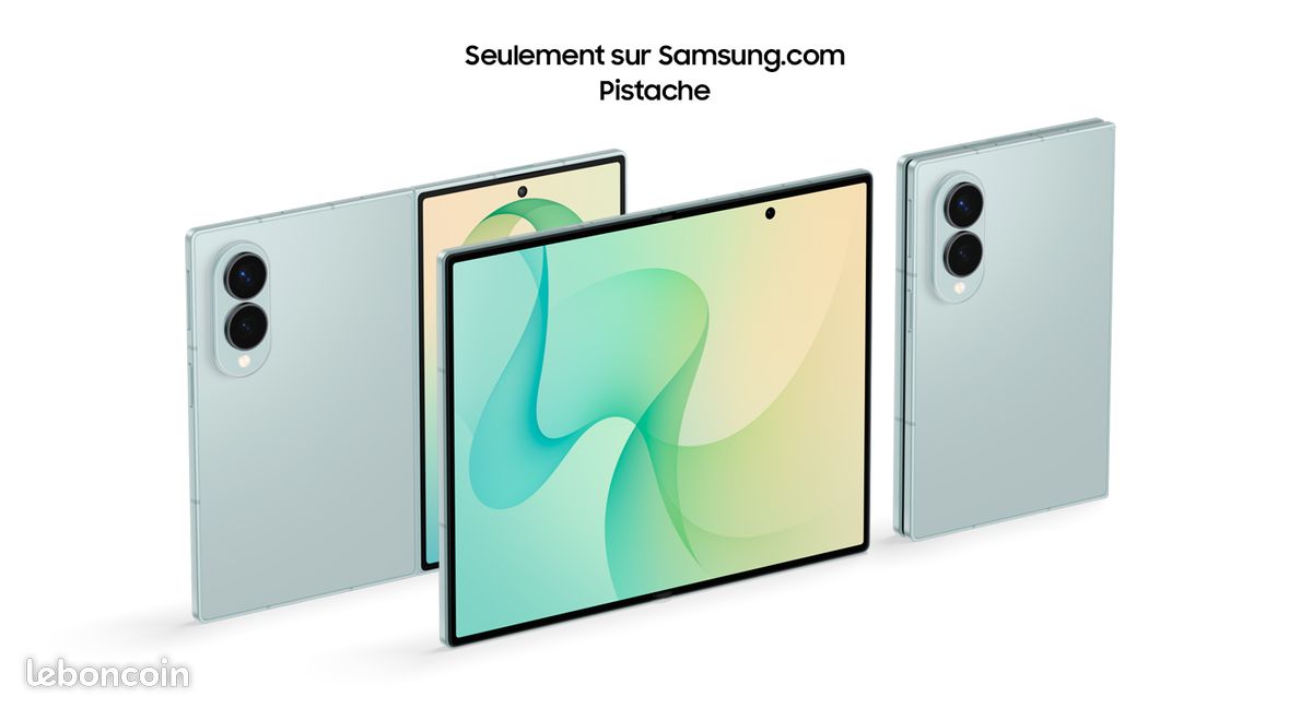 Samsung galaxy z f fold 8 pistache couleur exclusive samsung (image 1)