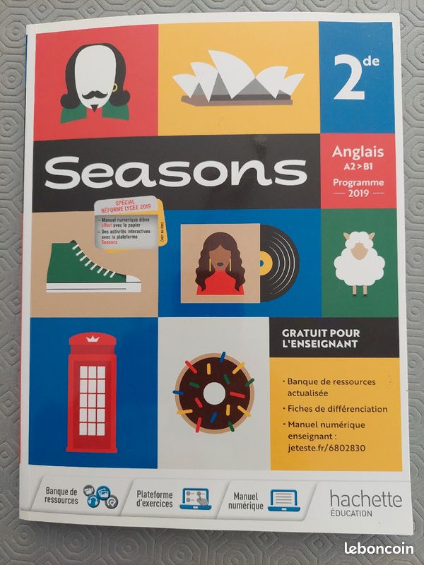 Manuel 2de Seasons Anglais Hachette Éducation (image 1)