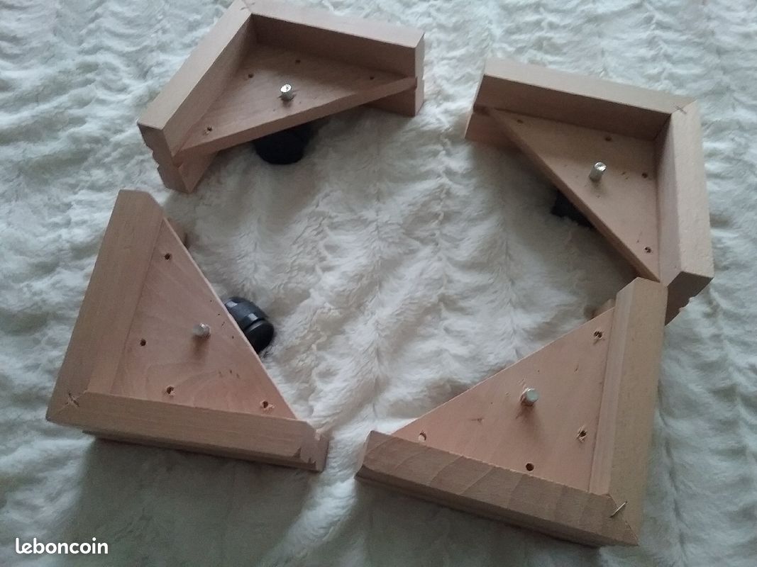 Lot de 4 angles de meuble en bois sur roulettes (image 6)